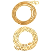 AanyaCentric Combo of 2 Gold Plated 22inches Long Fashion Chain - None