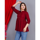 SIPET - Maroon Rayon Womens Empire Top ( Pack of 1 ) - None