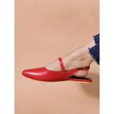 Shoetopia Red Womens Flats - None