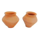 Mii Art Mitti Ka Kalash in Diwali (Material-Soil)(Size-10 Cm,Medium) 2pcs 2 Kalash Use in Diwali & Karvachoth for Puja.