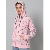 eWools.in Cotton Blend Women''s Hooded Sweatshirt ( Pink ) - None