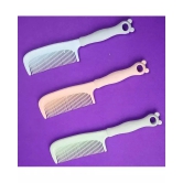 Simple Plastic Comb (Set of 2)-Pink