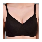 Desiprime - Black Cotton Heavily Padded Womens Everyday Bra ( Pack of 1 ) - None