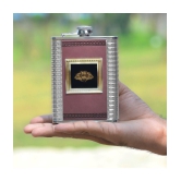 JMALL Steel Hip Flask - Brown