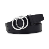 Zacharias Black Faux Leather Casual Belt - None