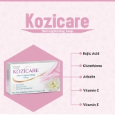 Kozicare Skin Lightening Soap - Pack of 6 | Enriched with Kojic Acid & Vitamin C Sabun Soap | Anti-Aging & Sun Protection | Glowing Skin | Moisturizing Bath Soap for Men & Women-Kozicare Skin Lig