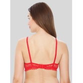 ILRASO - Red Lace Non Padded Women's T-Shirt Bra ( Pack of 1 ) - None