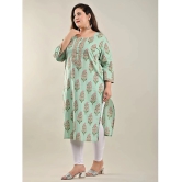 Swasti - Green Cotton Womens Straight Kurti ( Pack of 1 ) - None