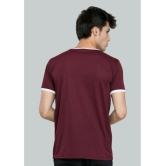 LEEBONEE - Wine Cotton Blend Regular Fit Men's T-Shirt ( Pack of 1 ) - L, Wine