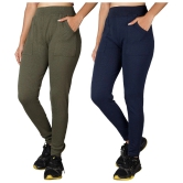 KARARO JEGGINGS - Cotton Blend Skinny Fit Olive Womens Jeggings ( Pack of 2 ) - None