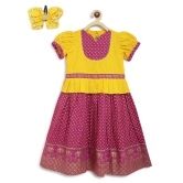 Girl Bandhani Pattu Pavdai-Purple 7Y