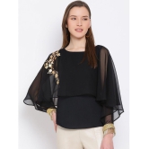 ALL WAYS YOU - Black Polyester Womens Cape Top ( Pack of 1 ) - M