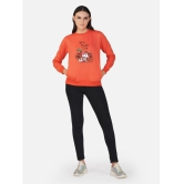 CHOZI Fleece Womens Non Hooded Sweatshirt ( Orange ) - None