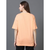 Women Solid Oversized T-Shirt, PEACH-XL / Peach