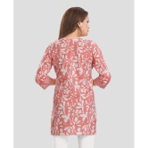 Meher Impex Cotton Printed Straight Womens Kurti - Pink ( Pack of 1 ) - None