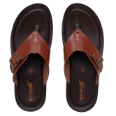 Aerowalk Tan Mens Leather Slipper - None