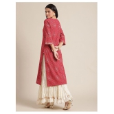 KSUT Red Cotton Straight Kurti - Single - M