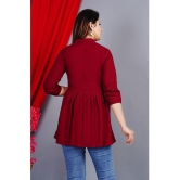 SIPET - Maroon Rayon Womens Empire Top ( Pack of 1 ) - None