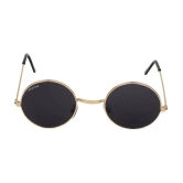 Creature - Gold Round Sunglasses ( Pack of 1 ) - Medium