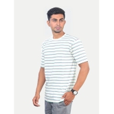 Radprix Cotton Regular Fit Striped Half Sleeves Mens T-Shirt - White ( Pack of 1 ) - None