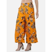 Women Floral Printed Flared Crepe Palazzos