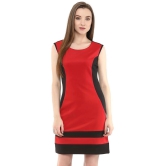 Zima Leto Scuba Red Regular Dress - M