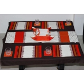 Tisser Hand BlockPrint TableMat &Runner/Tea Coaster Set