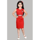 Coxxup Red Crepe Girls Bodycon Dress ( Pack of 1 ) - None