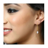 VIVASTRI Golden Drop Earrings ( Pack of 1 ) - Golden