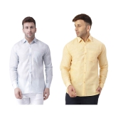 KLOSET By RIAG 100% Cotton Regular Fit Solids Full Sleeves Men's Casual Shirt - Beige ( Pack of 2 ) - None