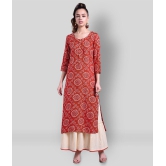 Doriya - Red Rayon Women's Stitched Salwar Suit ( Pack of 1 ) - L