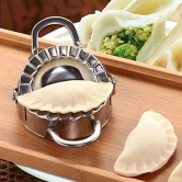 3Pcs Set Stainless Steel Dumplings Maker, 2Pieces Dumpling Molds, 1Piece Dumpling Skin Roller Pie Ravioli Empanadas Press Mold Kitchen Accessories