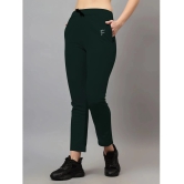 Diaz Olive Green Lycra Womens Gym Trackpants ( Pack of 1 ) - None