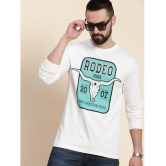 Dillinger 100% Cotton Regular Fit Printed Full Sleeves Mens T-Shirt - White ( Pack of 1 ) - None