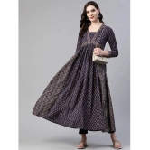 Vbuyz - Blue Cotton Womens Anarkali Kurti ( Pack of 1 ) - None