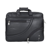 Leather World Office Laptop bag Black P.U. Office Bag