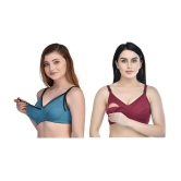 Desiprime - Multicolor Cotton Blend Womens Everyday Bra - None