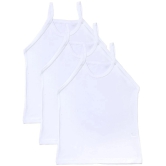 BODYCARE Girls White Vest Dori Neck Sleeveless Pack Of 3 - None