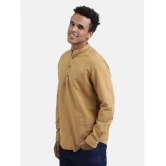 IVOC Khaki Cotton Blend Mens Shirt Style Kurta ( Pack of 1 ) - None