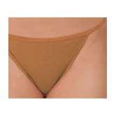 Madam - Beige Cotton Lycra Solid Womens Crotchless ( Pack of 1 ) - M