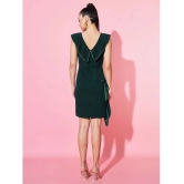 Addyvero Cotton Blend Solid Above Knee Womens Bodycon Dress - Green ( Pack of 1 ) - None