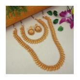 Padmavati Bangles Golden Alloy Necklace Set ( Pack of 1 ) - Golden