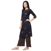 SHOPPING QUEEN Women Rayon Straight Kurta Palazzo Set