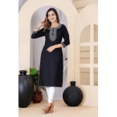 Lee Moda Rayon Solid Straight Womens Kurti - Black ( Pack of 1 ) - None