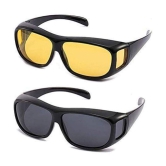 THRIFTKART Black Square Sunglasses ( Pack of 2 ) - Medium