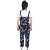 Naughty Ninos Girls Navy Star Printed Dungarees and Top Set - None