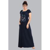 FOMTI Navy Cotton Nighty - Free Size