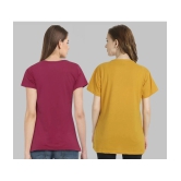 CHOZI - Multi Color Cotton Blend Regular Fit Womens T-Shirt ( Pack of 2 ) - None