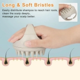 Silicone Hair Scalp Massager with Flexible Bristles for Hair Care and Relaxation