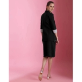 Selvia Black Solid Skirt Top Set - None